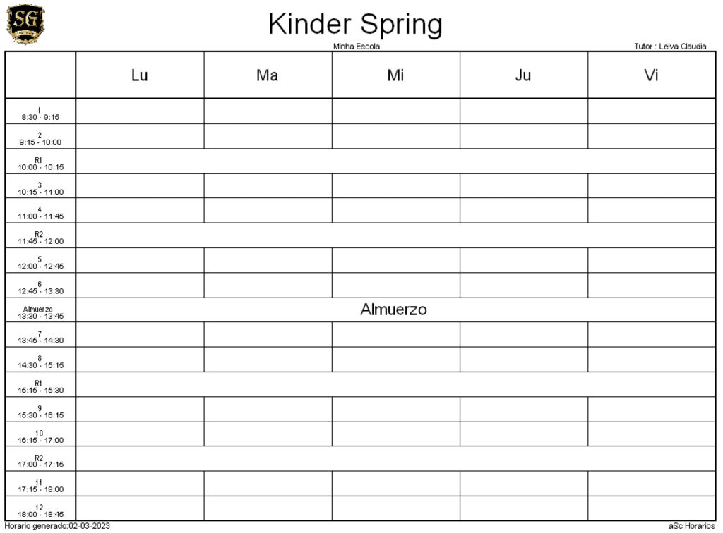 kinder-spring | Colegio Saint George Angol